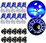 10Pack T10 194 168 LED Light Bulb PC194 PC195 PC160 PC161 PC168 Instrument Panel Gauge Cluster Dashboard Automotive Light Bulb Blue