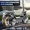 Misodo 500W Electric Scooter for Adults, 36V 13AH/48V 15Ah Battery, 20-25MPH, 20-30 Miles Range, Shock Absorbers, Rear Basket/Box, E Scooter with Seat for Commuter & Urban Travel, UL 2272 Certified #1