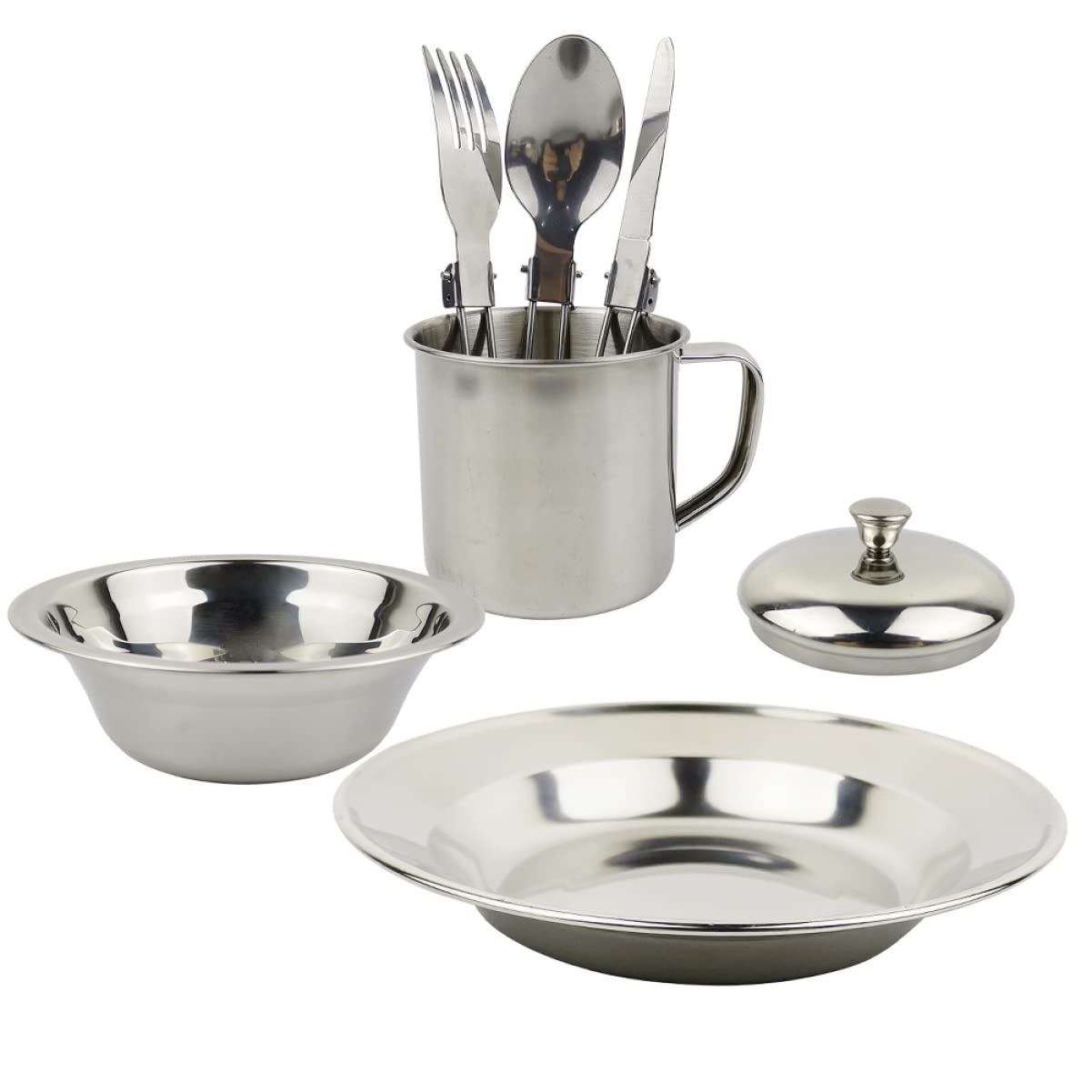 ibasenice Camping Cooking Pot Portable Tableware 1 Set Camping Cookware Utensils