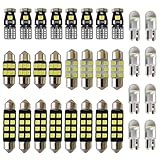 smilfuy 32PCS Interior LED Bulbs Car Light Kit Set, T10 29mm 36mm 41mm Festoon Bulbs, LED Car Interior Replacement Bulbs for Indoor Map Dome Door Trunk Courtesy License Plate Lights