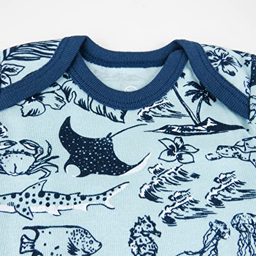 Image of HonestBaby unisex-baby Organic Cotton Short Sleeve Bodysuits Multipack