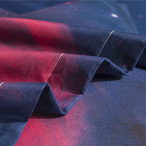 Mzpride 3D Mysterious Boundless Galaxy Red Sky Starry Night Bedding Sets Bedlinen Duvet/Quilt Cover Set Twin #TOP6