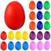 24PCS Plastic Egg Shakers Percussion Musical Egg Maracas Toys Music Learning DIY Painting(8 Colors)