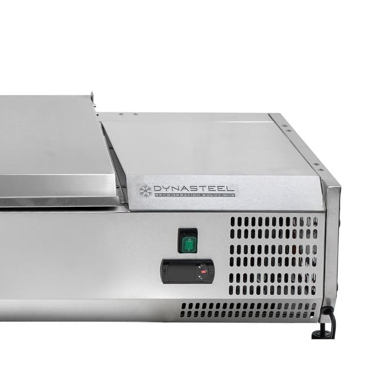 Saladette Réfrigérée à Poser Couvercle Inox - 7 x GN 1/4