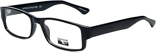 Gotham Style Big&Tall Designer Eyeglasses GS232-BLK in Black 60mm
