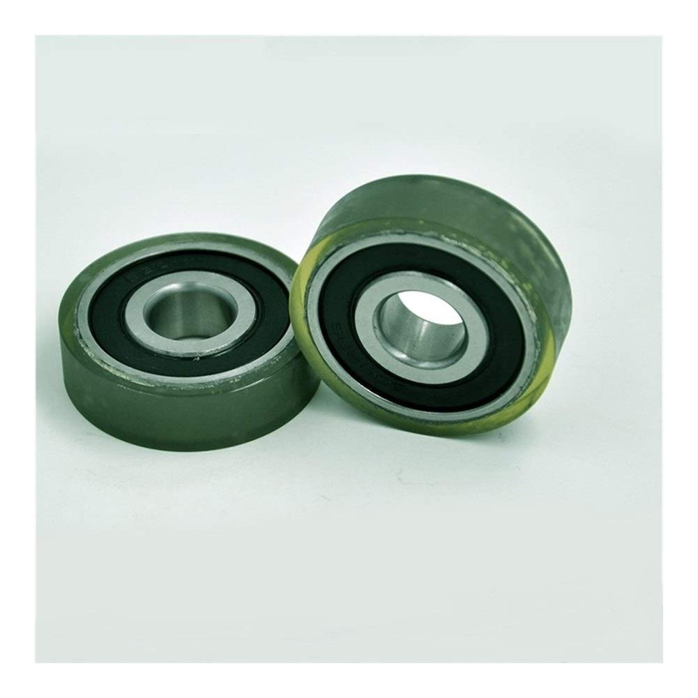 Produits de transmission puissance PU 6302 2 pièces Roulement recouvert polyuréthane 15 x 47 13 mm Arbre PU630247-13 Roulements recouverts d'uréthane à billes PU6302