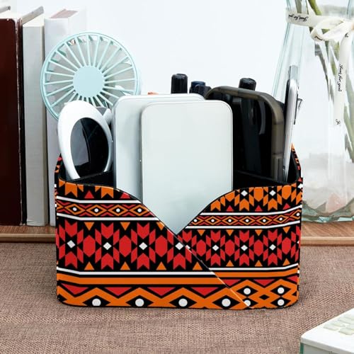 Organiseur de bureau tribal à compartiments multiples pour stylos