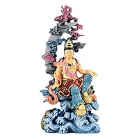 Amazon｜繁樓藝雕 仏像 観音像 仏壇仏像 水月観音 木彫り 置物 風水