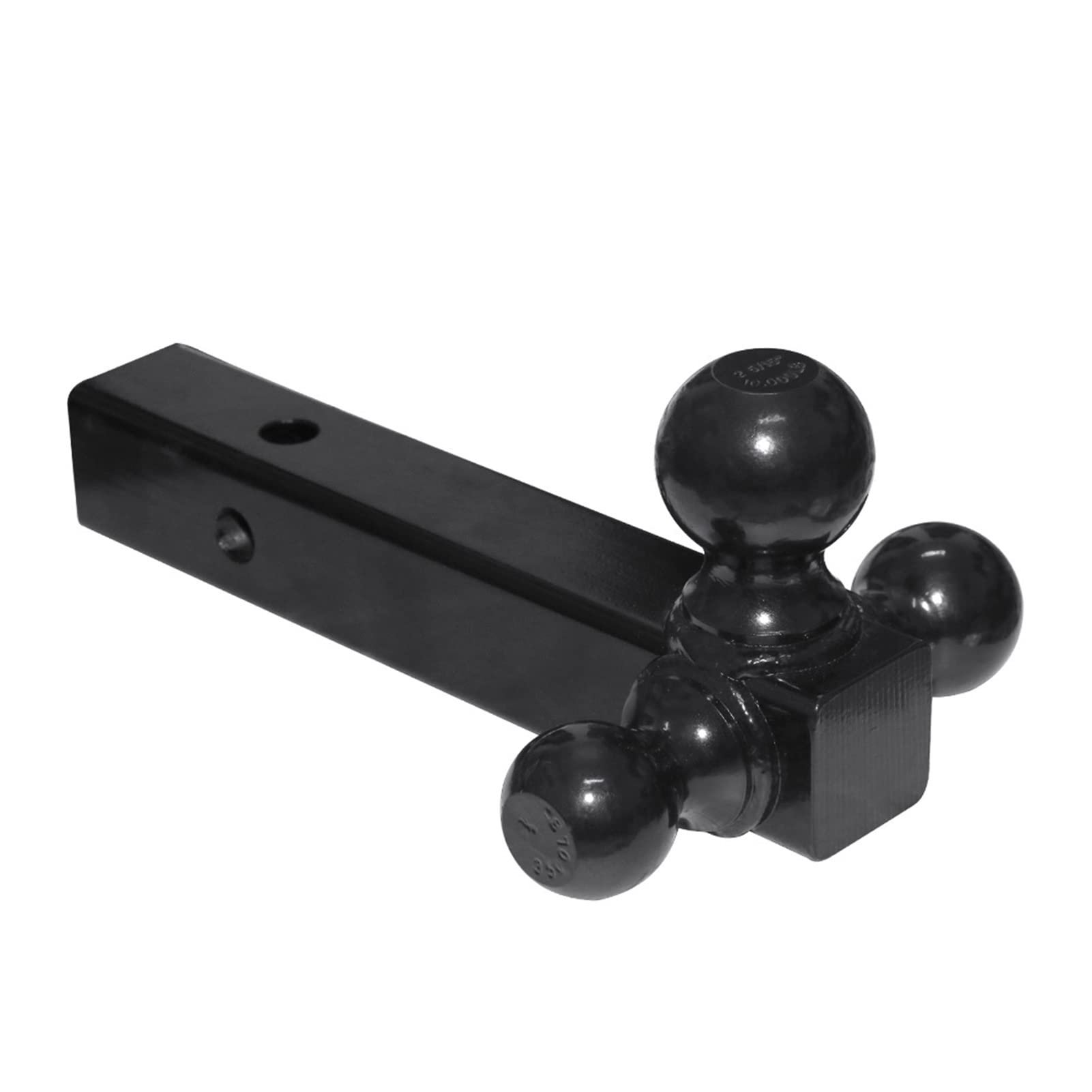 Zaczep do przyczepy, TRI-Ball Mount Trailer Hitch Class 2 3 i 4 pasuje do 2" Odbiornik do pickup SUV. Ciężkie obciążenia czarnej stałej rurki
