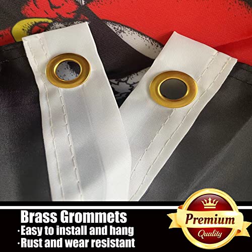 Pirate Jolly Roger Bandana Flag 3X5 Outdoor Double Sided 3 Ply-Vivid Color Clear Pattern Reinforcement Sewing Durable Polyester With 2 Brass Grommets #TOP3