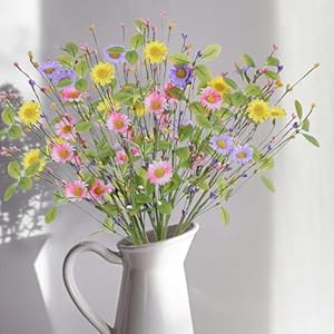 6 PCs Artificial Spring Flowers 17 Inches Summer Flower Branches Faux Floral Picks with Daisy Berry for Vase Home Indoors Flower Arrangements Table Centerpieces 6 PCs Artificial Spring Flowers 17 Inches Summer Flower Branches Faux Floral Picks with Daisy Berry for Vase Home Indoors Flower Arrangements Table Centerpieces