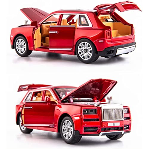 Image of DEUSON ECOM 1:32 Diecast Metal Car Model Cullinan Toy Car for Kids Sound and Light Pull Back, Black