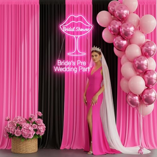 Fondo negro y rosa 10x7FT para fotografía de eventos miniatura 7