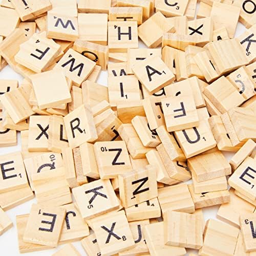 Papermania Wooden Tile Letters, Light Wood, 200 Pieces