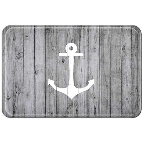 Violetpos Fußmatte Grau Baum Anchor Fußmatten Mat für Innen & Außen 45 x 75 cm