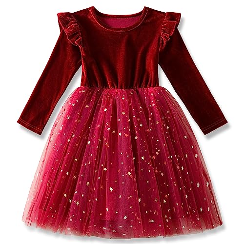 Image of TTYAOVO Girls Pageant Princess Flower Dress Kids Prom Puffy Ball Gowns