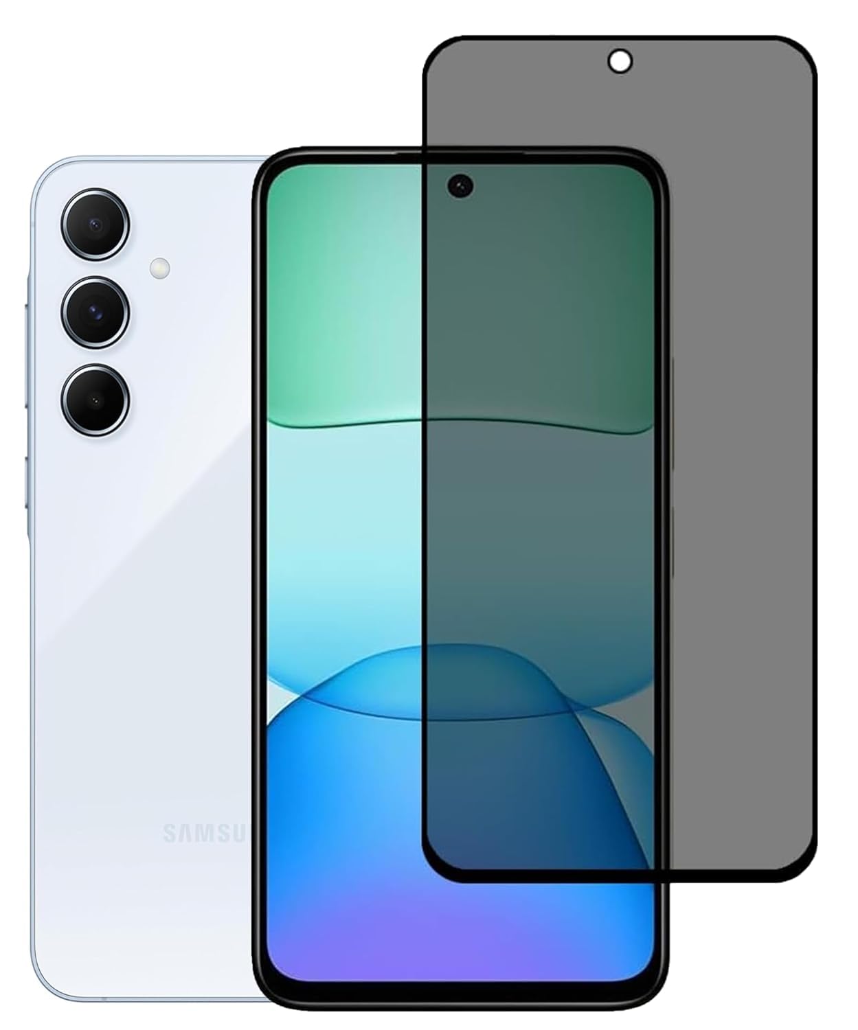 Amazon Brand – Solimo Edge to Edge Privacy Tempered Glass for Samsung Galaxy A55 5G with Easy Self Installation Kit | Black Amazon Brand – Solimo Edge to Edge Privacy Tempered Glass for Samsung Galaxy A55 5G with Easy Self Installation Kit | Black