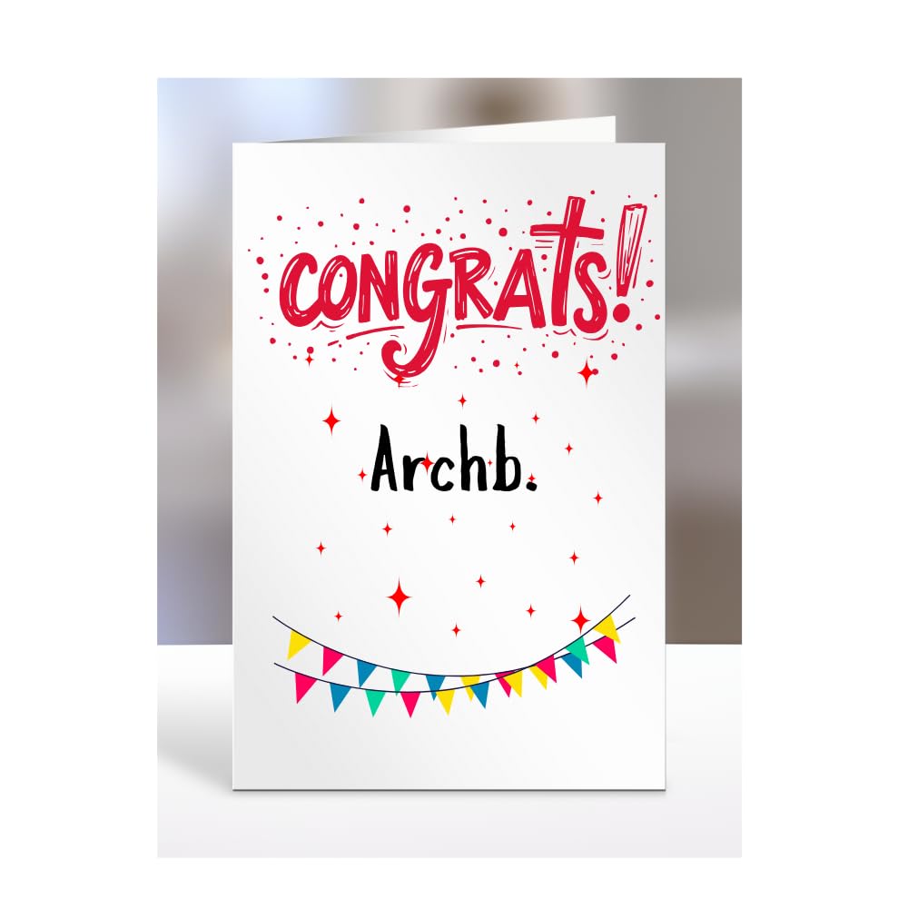 Congrats Archb. Card, gifts for men, women, him, her, happy, presents, cards, female, male, congratulations, well done, on your, Archbishop, A5-313_3
