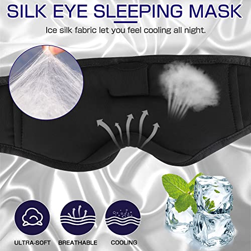 Image of LC-dolida Sleep Headphones, Sleep Mask Bluetooth Wireless Music Eye Mask, Sleeping Headphones for Side Sleepers Sleep Mask with Bluetooth Headphones Ultra-Thin Stereo Speakers Perfect for Sleeping