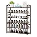 Portascarpe Scarpiera Scarpiera,Scaffali portascarpe,6 Livello di bambù scarpe Scaffale, scarpe scaffali Organizzatore, Stand ordinata validità for l'ingresso da letto Soggiorno veloce Assemblea, 80 *