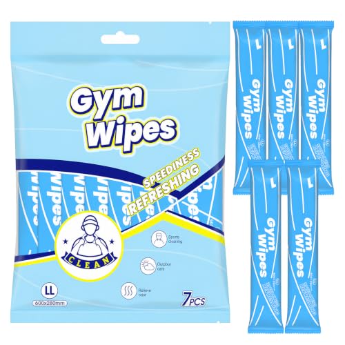 Image of 7 Pc Disposable Cooling Wipes, Individually Wrapped Towels for Sports, Gym | No-Alcohol Cleansing Wet Wipes Face Neck, Portable No-Rinse Travel Essentials for Running Sports Gym Camping Outdoor Mint