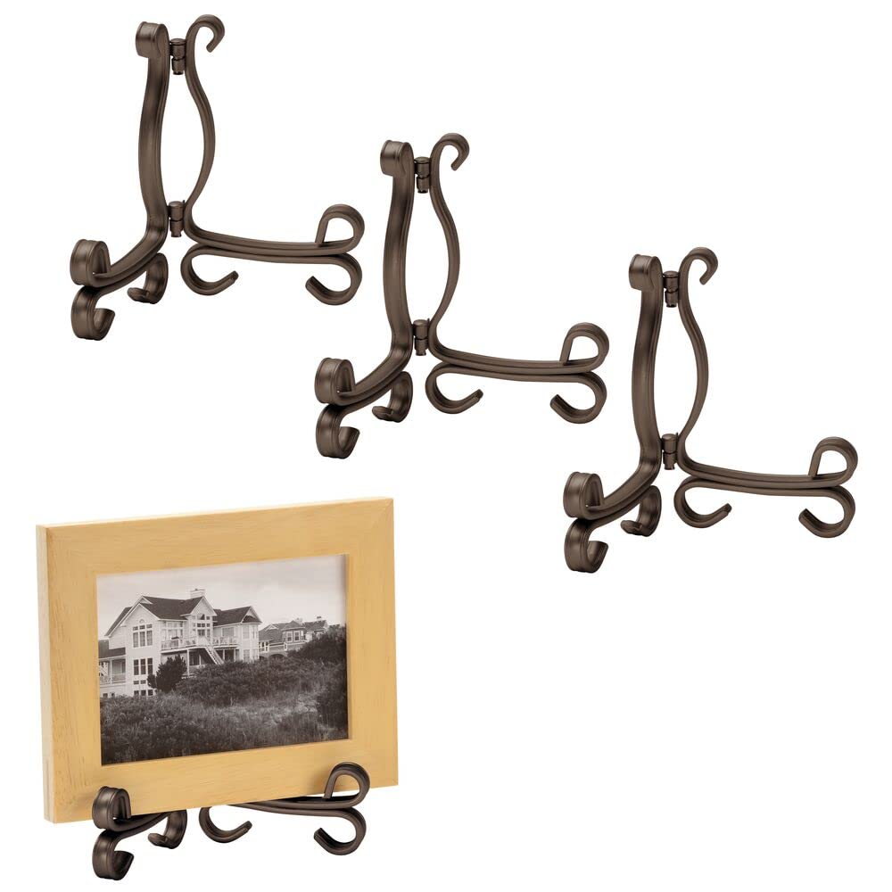 Bronze mDesign Easel Holders for Cookbooks, China Plates, Diplomas