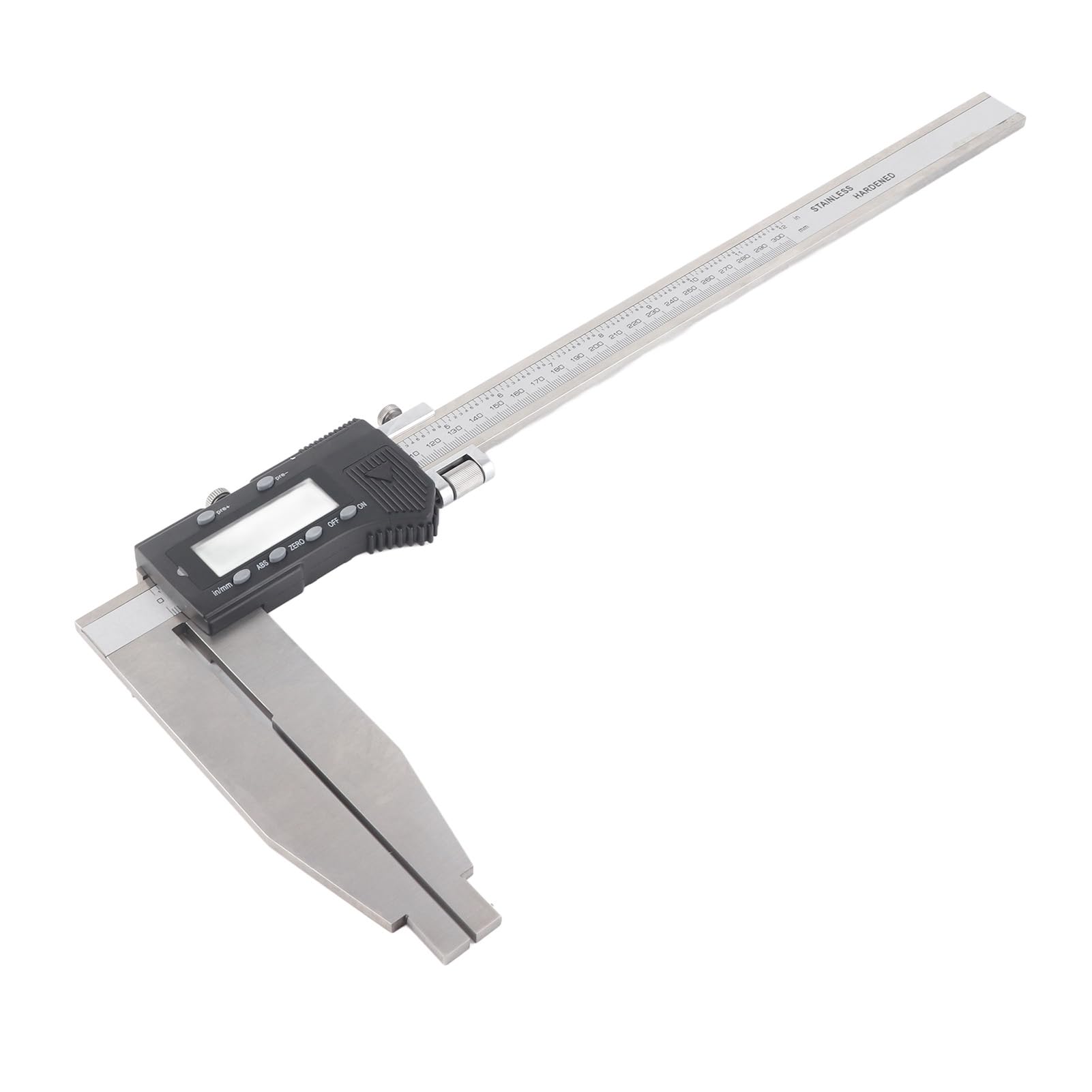 TOPINCN Calibrador Vernier Digital de Acero Inoxidable con Herramienta de Medición de Mandíbula Larga para Joyeros, Carpinteros, Mecánicos, Calibrador Digital de 12 Pulgadas