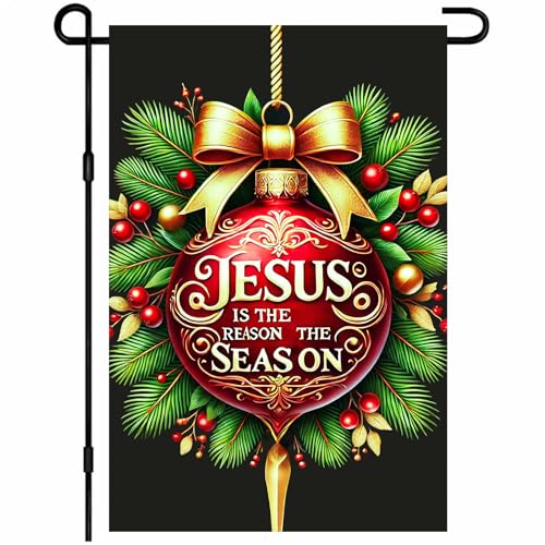 Image of BlissYard Christmas Christian Faith Garden Flag 12x18 Inch Polyester