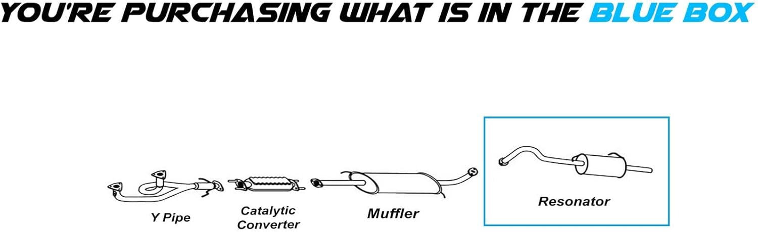 Northeastern Exhaust | Direct Fit Exhaust Resonator Pipe Compatible for Mazda MPV 2000-2001 2.5L | Free Gasket Included | Automotive Replacement Part