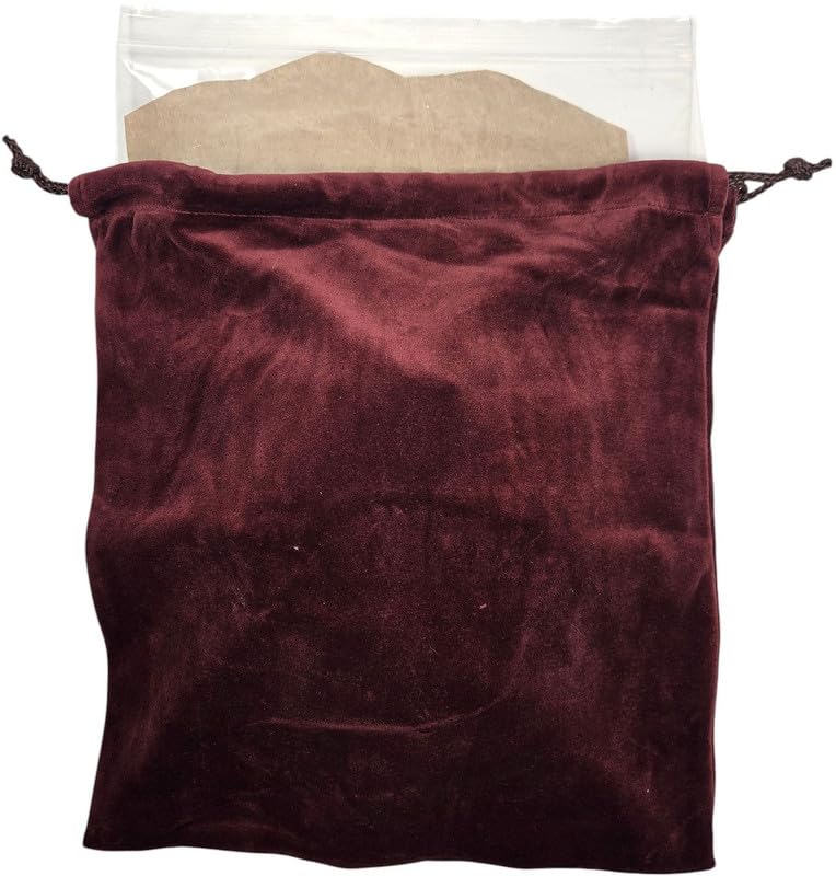 Sandmark Memories Burgundy Velvet Cremains Bag – Medium (7” x 9”) – Designed for USE INSIDE THE URN – Includes Resealable Plastic Bag for Secure