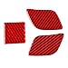 UOADA car Body Front Decoration Sticker Real Soft Carbon Fiber car Exterior Compatible with CLS C219 2004 2005 2006 2007 2008 2009 3PCS Accessories red