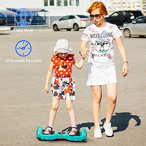 Felimoda Hoverboard w/LED Wheels Lights, self Balancing Hoverboard for Kids and Adult(Green)