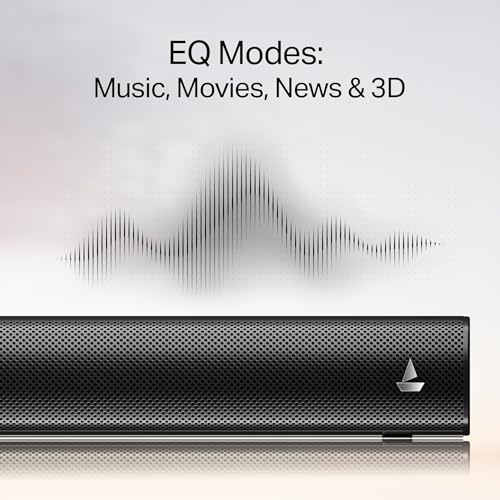 Image of Boat Aavante 2.1 1200, 120W Signature Sound, 2.1 CH w /Wired Subwoofer, BT v5.4, Multiple Ports, EQ Modes & Remote Control, Bluetooth Sound bar, Home Theatre Soundbar Speaker (Premium Black)