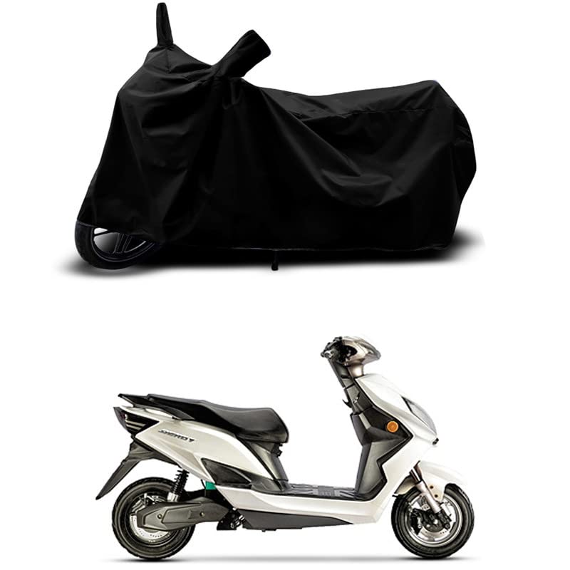 Image of 100% Scratchproof /UV-Rays /Heat Protection /Birds Dropping /Water Resistant /Dust Proof /Waterproof /Bike Scooty Two Wheeler Body Cover Compatible for Evolet Derby Classic All Varients[Black]