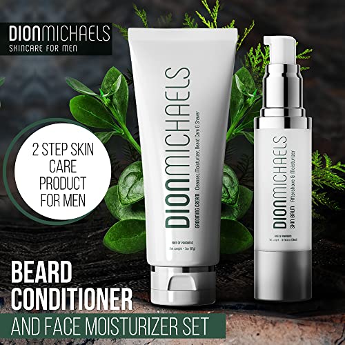 Dion Michaels Shaving Cream & After Shave Set | Grooming Cream | Face Cleanser | Skin Balm | Aftershave Lotion | Soften And Moisturize With Aloe, Shea Butter, Oats And Argan Oil (Pack Of 2) #TOP1