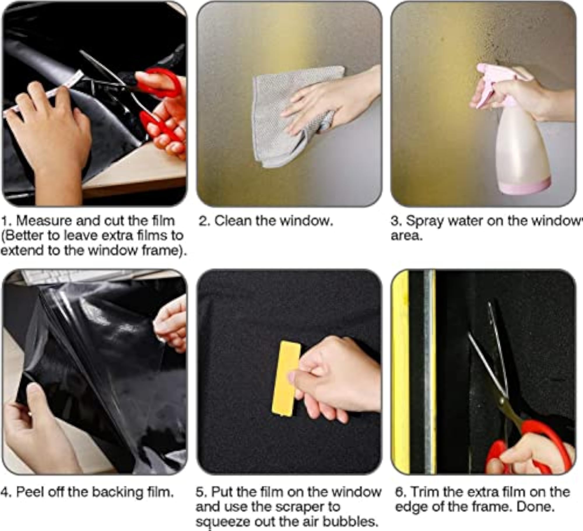 Privacy Window Tint Adhesive Sheets for Home