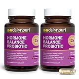 Daily Nouri Hormone Balance Probiotics for Women | Hormone Balance for Women | PMS, Hormonal Acne, & Bloating Support | 7 Clinically Studied Strains + Omega | 60-Day Supply