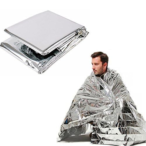 Foil Blanket – Emergency Survival Blankets, Lightweight Thermal Mylar Space Blanket for Hiking, Camping, First Aid Kit, Waterproof Windproof Outdoor Gear, Retains 90% Body Heat (1)-picture-26