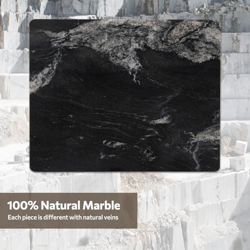 Tabla de cortar de mármol natural negra 50.8x40.64cm miniatura 5