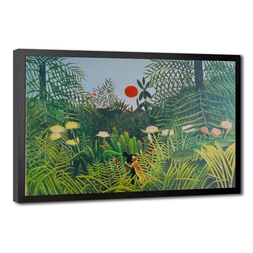 Poster jungle soleil couchant pour sublimer votre salon