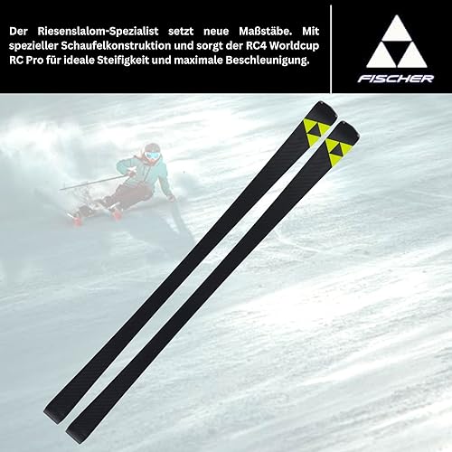 Fischer RC4 WC RC MT Alpine Carving Ski 175 cm Black Expert/Professional Model 2024 Includes RC4 Z12 Z3.5-12 Binding - Image 2