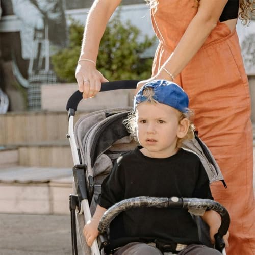 CAXUSD 4pcs Black Sponge Stroller Handle Wrap with Comfortable Nonslip Grip and Easy to Clean Foam Cushion, Universal Fit for Pushchair and Stroller Handles - 4