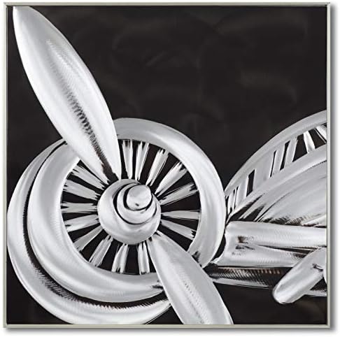 Yihui ArtsAbstract Metal Wall Art - Hand Crafted 5 Pieces Panels Large Big Blue Teal Silver Unique 3D Aluminum Modern Contemporary Home Accent