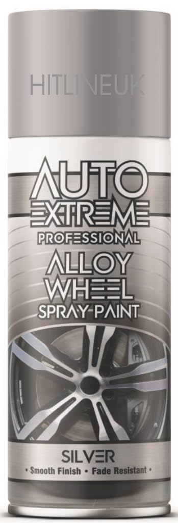 HitlineUK 400ml Alloy Wheel Silver Matt Spray Paint | Corrosion Resistant | Restore & Refurbish with Silver Spray Paint | Ideal for Alloy Wheels
