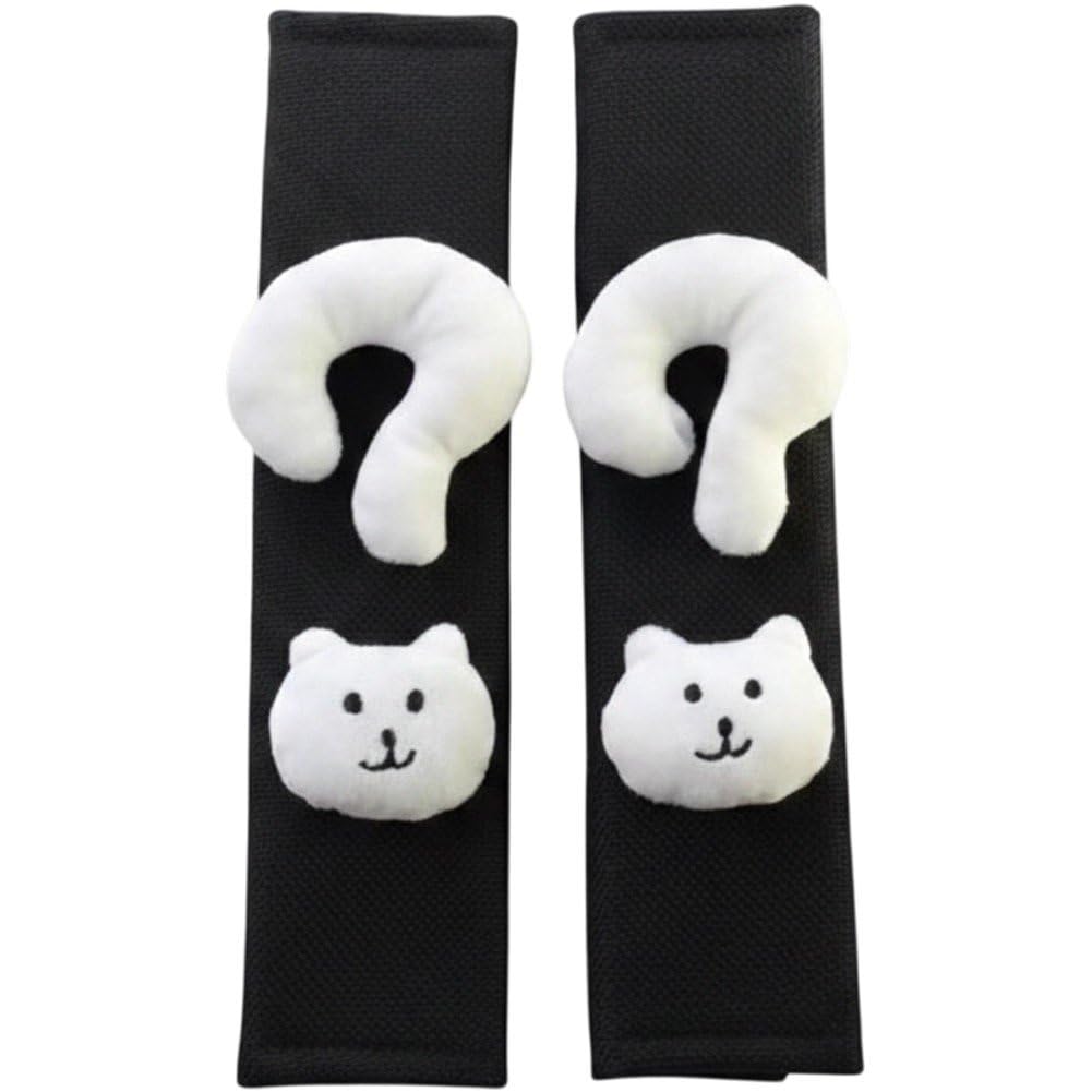 Sslvya 2 Pcs Car Seat Belt Cover Pads, Cartoon Car Seatbelt Shoulder Pad Protector, Car Seatbelt Shoulder Pad Protector Auto Neck Support