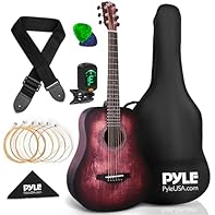 🎸 86.36 c m GUITAR SET: Pyle brings you a complete all-in-one acoustic guitar set, everything you need to start playing! This acoustic Guitar is excellent for both beginner and seasoned guitarists looking to create warm, vibrant acoustics. 🛠️ HAND RU...