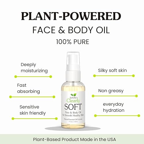 Miniatura 3 de Isabella's Clearly Suave, la mejor loción de suero de aceite natural para el cuerpo y la cara. Hidrata, hidrata, cura, suaviza la piel seca.