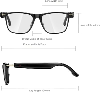Lunettes Intelligentes Traducteur IA - Plus De 160 Langues, Lentilles Photochromiques - Pour Voyages Et Réunions