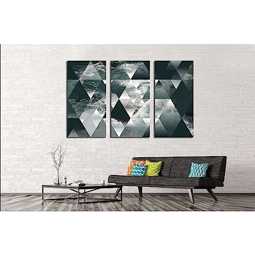 Cuadro impreso en lienzo ZELLART 3 paneles 150x100cm moderno listo para colgar en salon