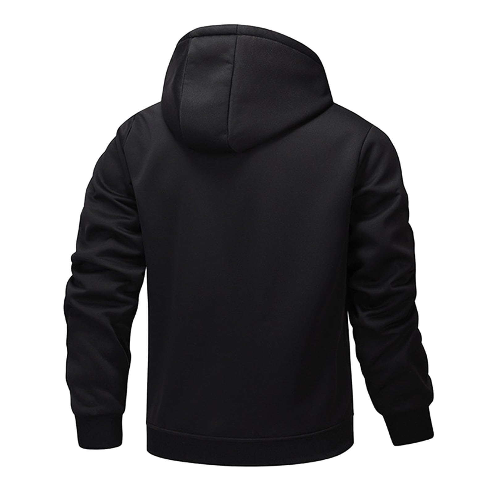 Giacca Invernale Uomo Giubbotto Imbottito Fodera Caldo Giacca in Pile Felpa con Cappuccio e Zip Elegante Giubbino Cappotto Lana a Maniche Lunghe Antivento, per Attività All'aria Aperta Taglia：XS-6XL